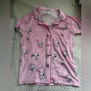 Munki Munki Pink Peanuts Pajama Top